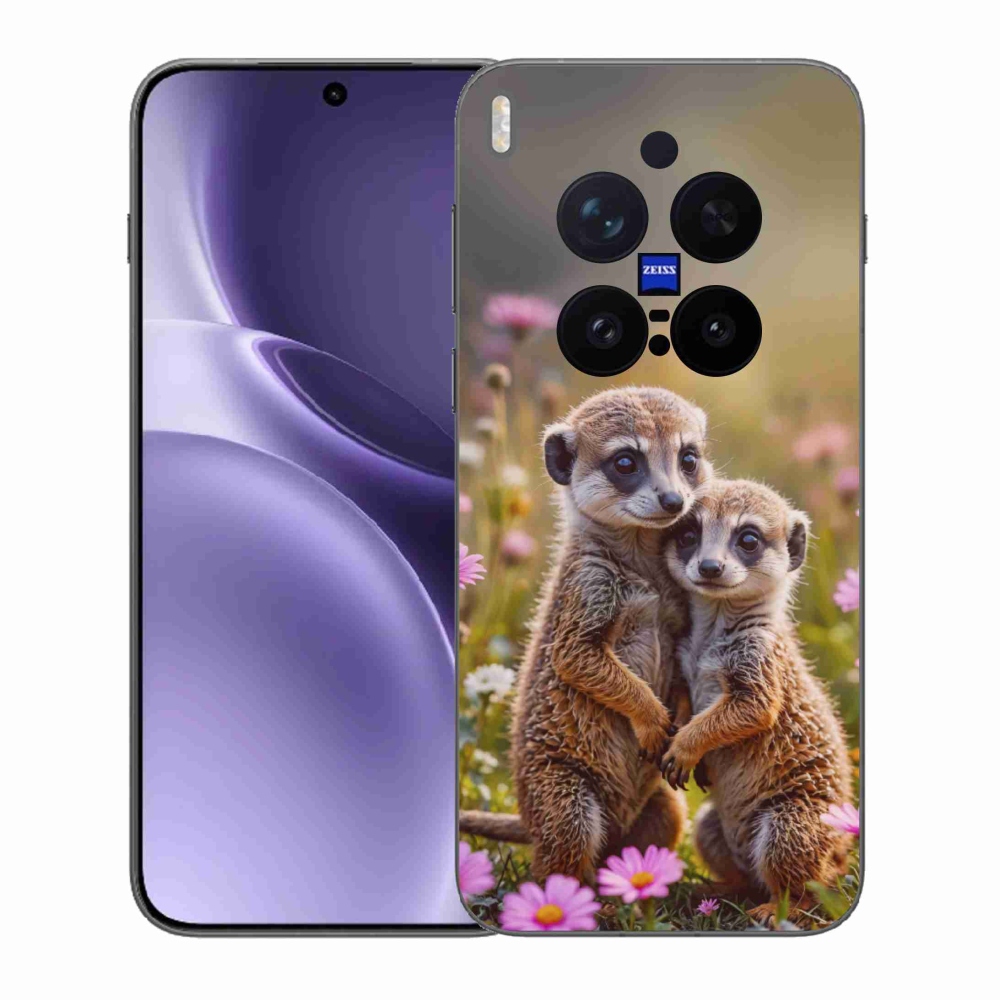 Gelový kryt mmCase na Vivo X300 Pro 5G - surikatí duo