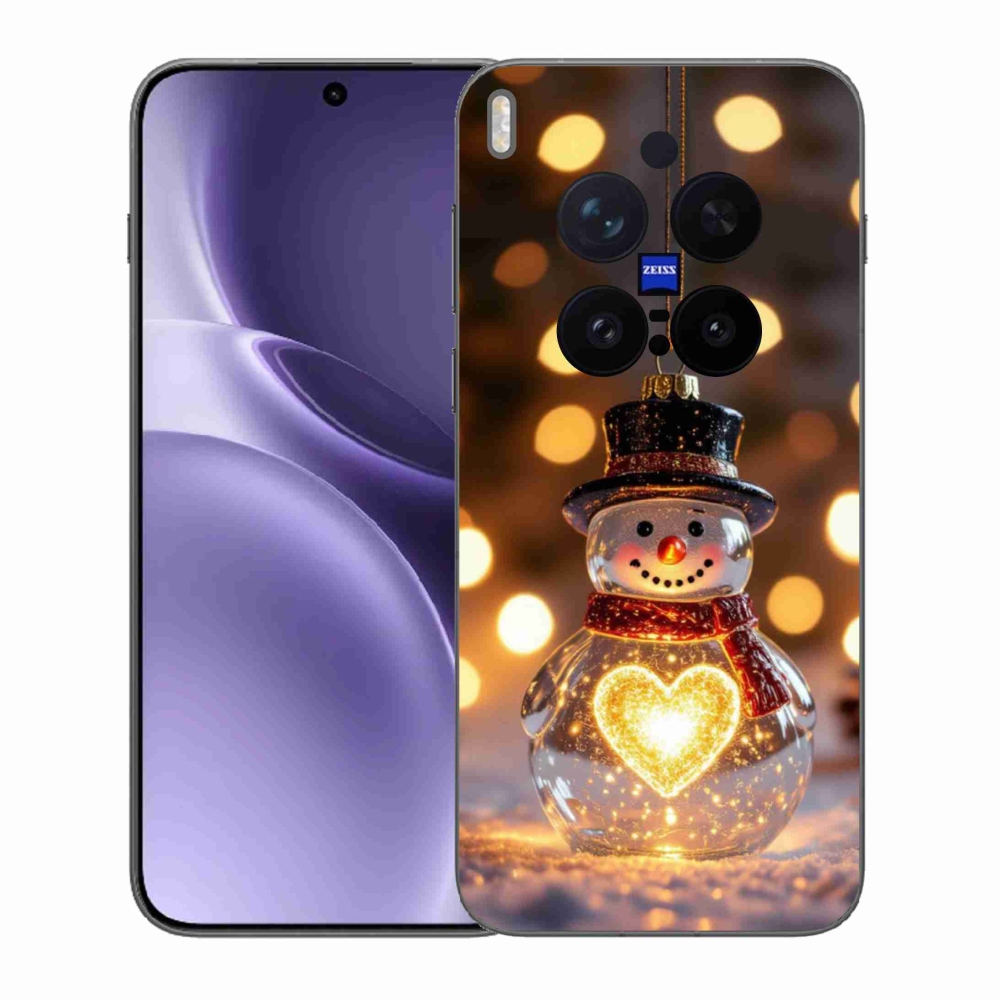 Gelový kryt mmCase na Vivo X300 Pro 5G - svítící vánoční sněhulák