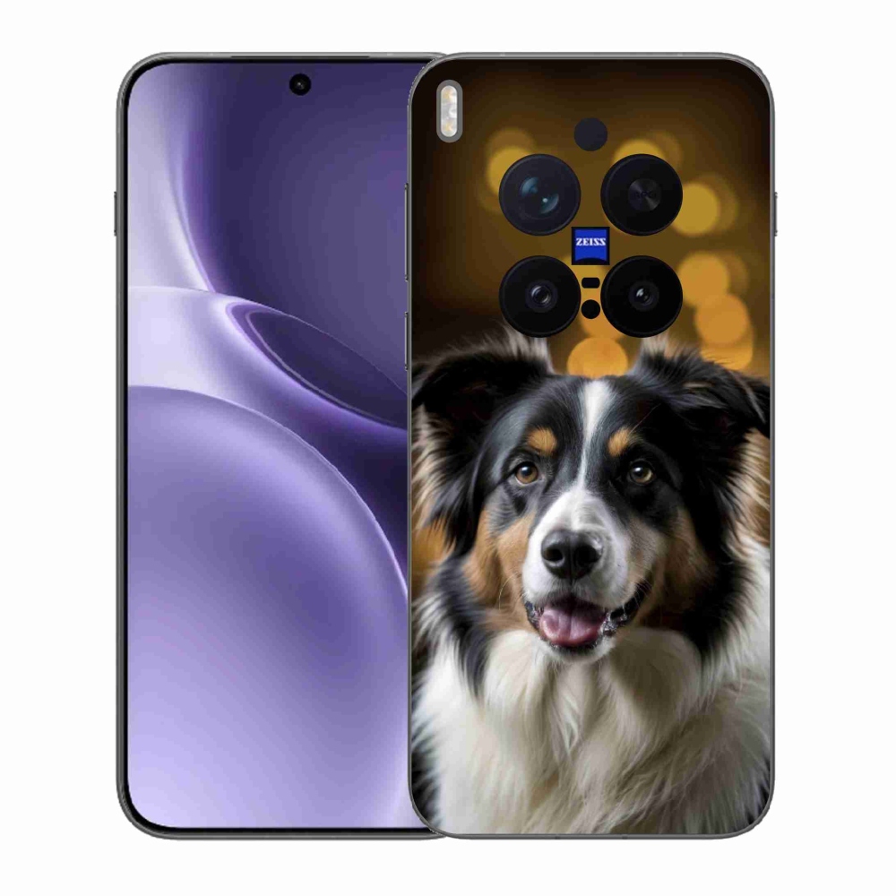 Gelový kryt mmCase na Vivo X300 Pro 5G - usměvavý australský ovčák