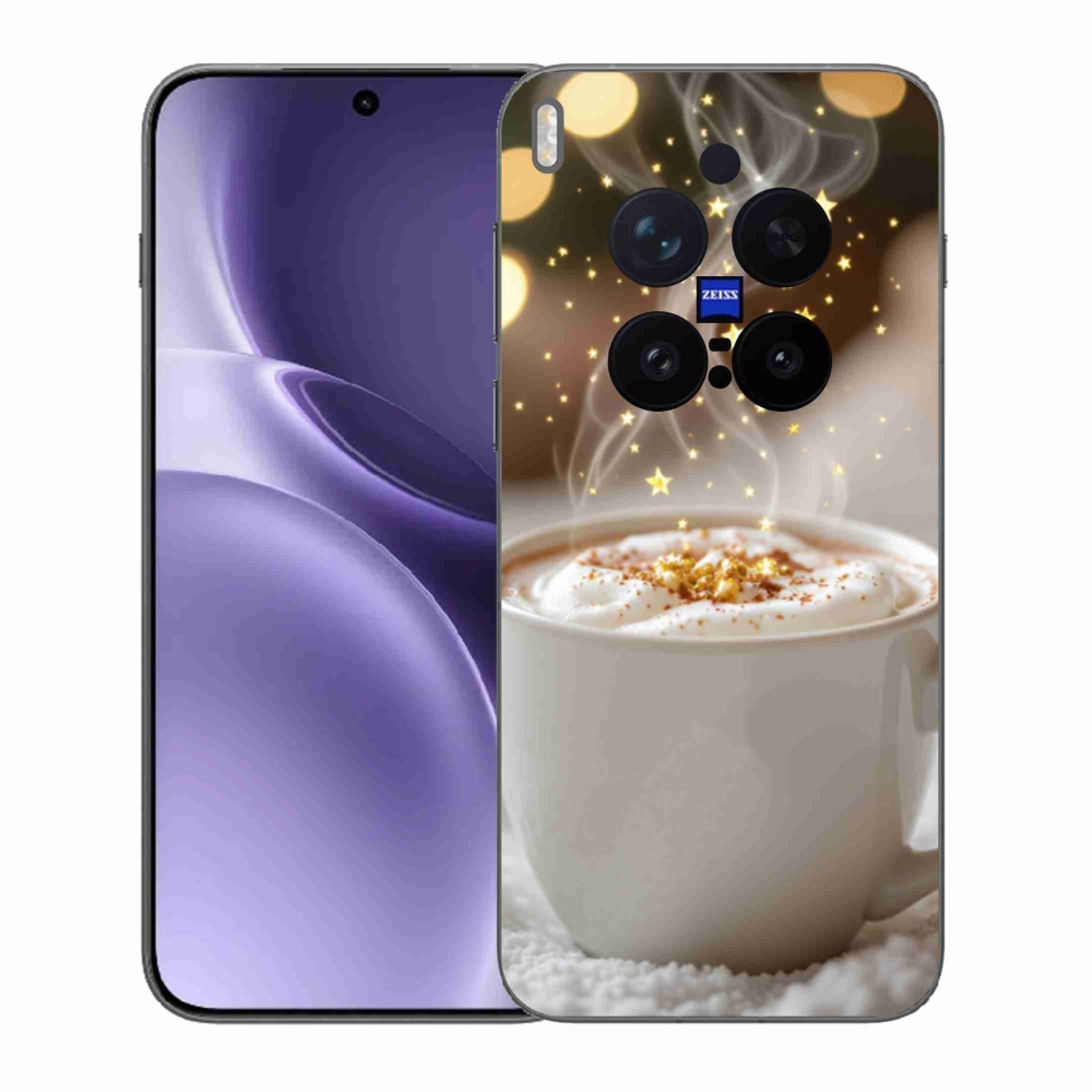 Gelový kryt mmCase na Vivo X300 Pro 5G - vánoční horký nápoj