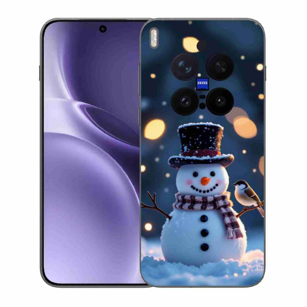 Gelový kryt mmCase na Vivo X300 Pro 5G - vánoční sněhulák