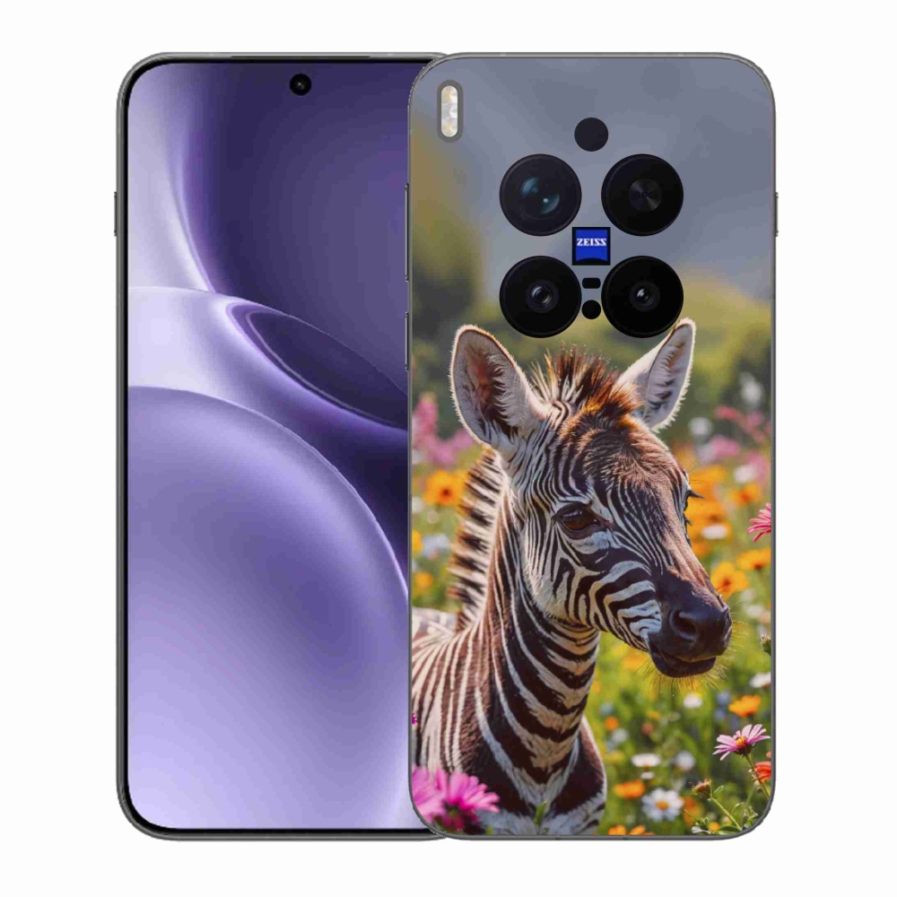 Gelový kryt mmCase na Vivo X300 Pro 5G - zebra na louce