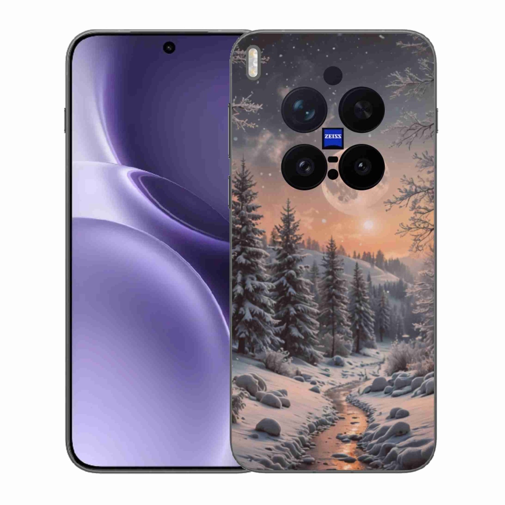 Gelový kryt mmCase na Vivo X300 Pro 5G - zimní krajina 2