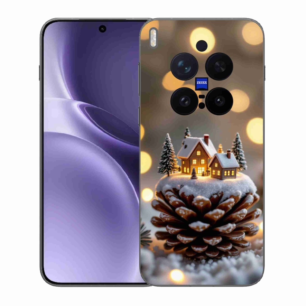 Gelový kryt mmCase na Vivo X300 Pro 5G - zimní vesnička