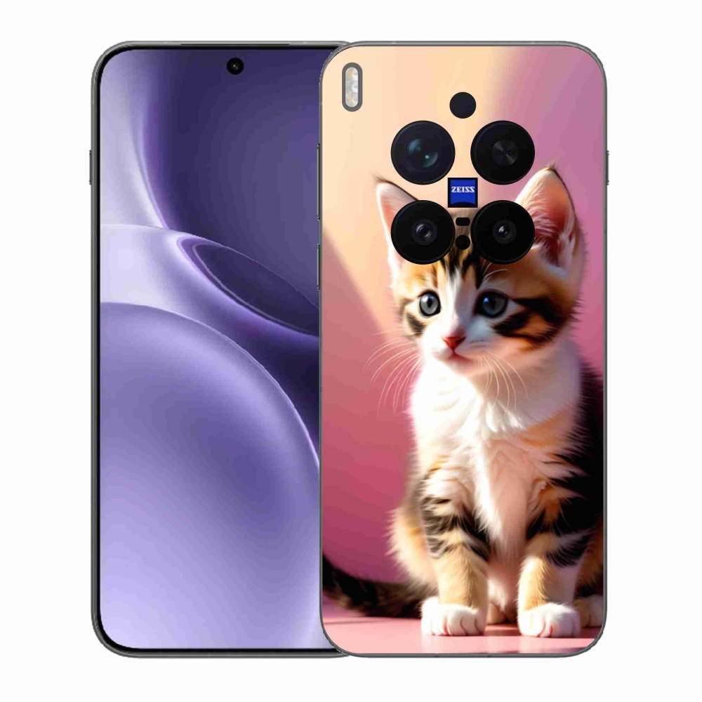 Gelový kryt mmCase na Vivo X300 Pro 5G - zvědavé kotě 2