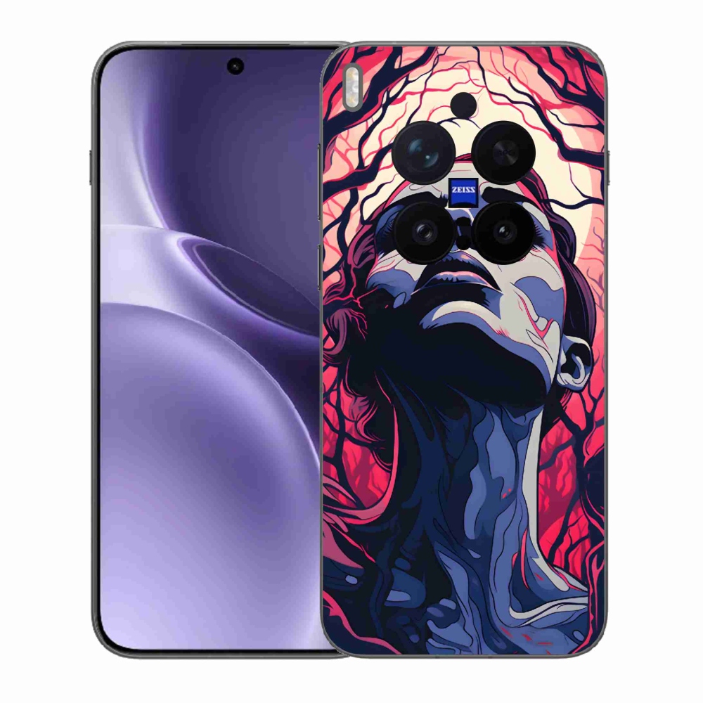 Gelový kryt mmCase na Vivo X300 Pro - abstraktní obličej