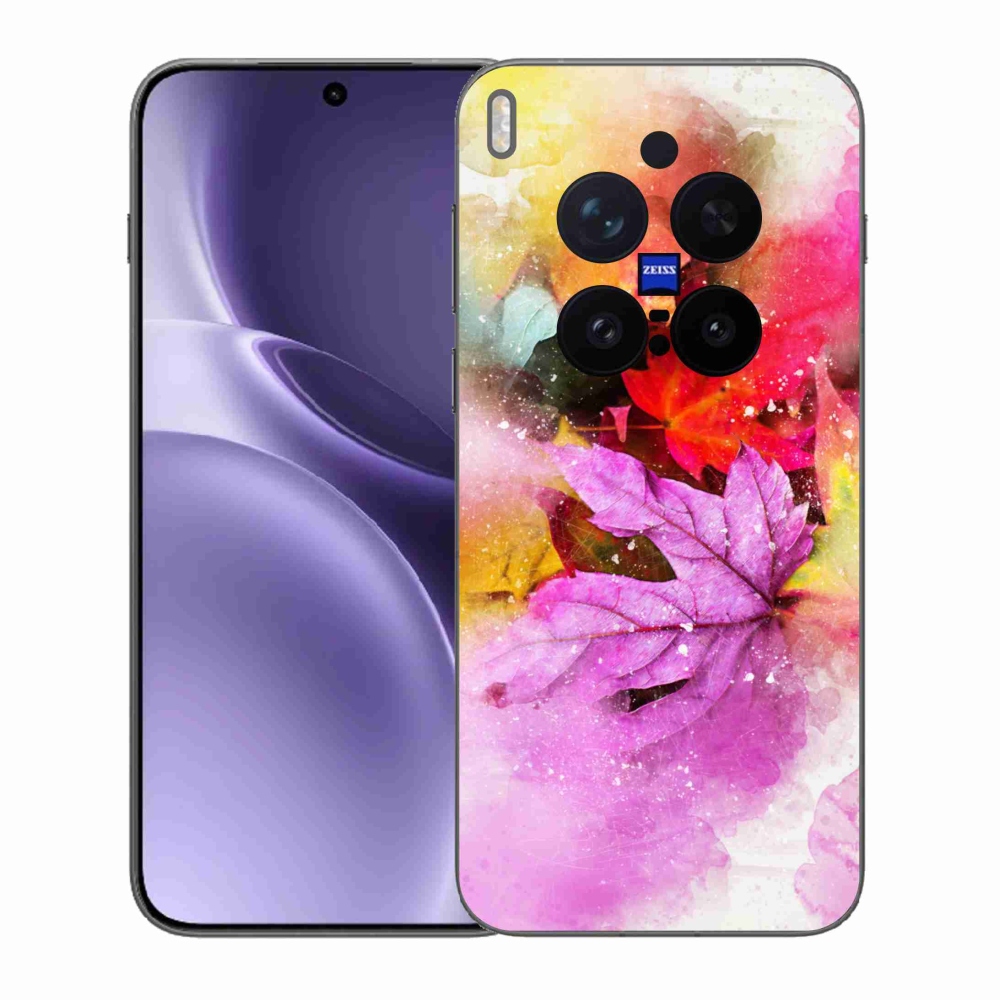 Gelový kryt mmCase na Vivo X300 Pro - barevné listy