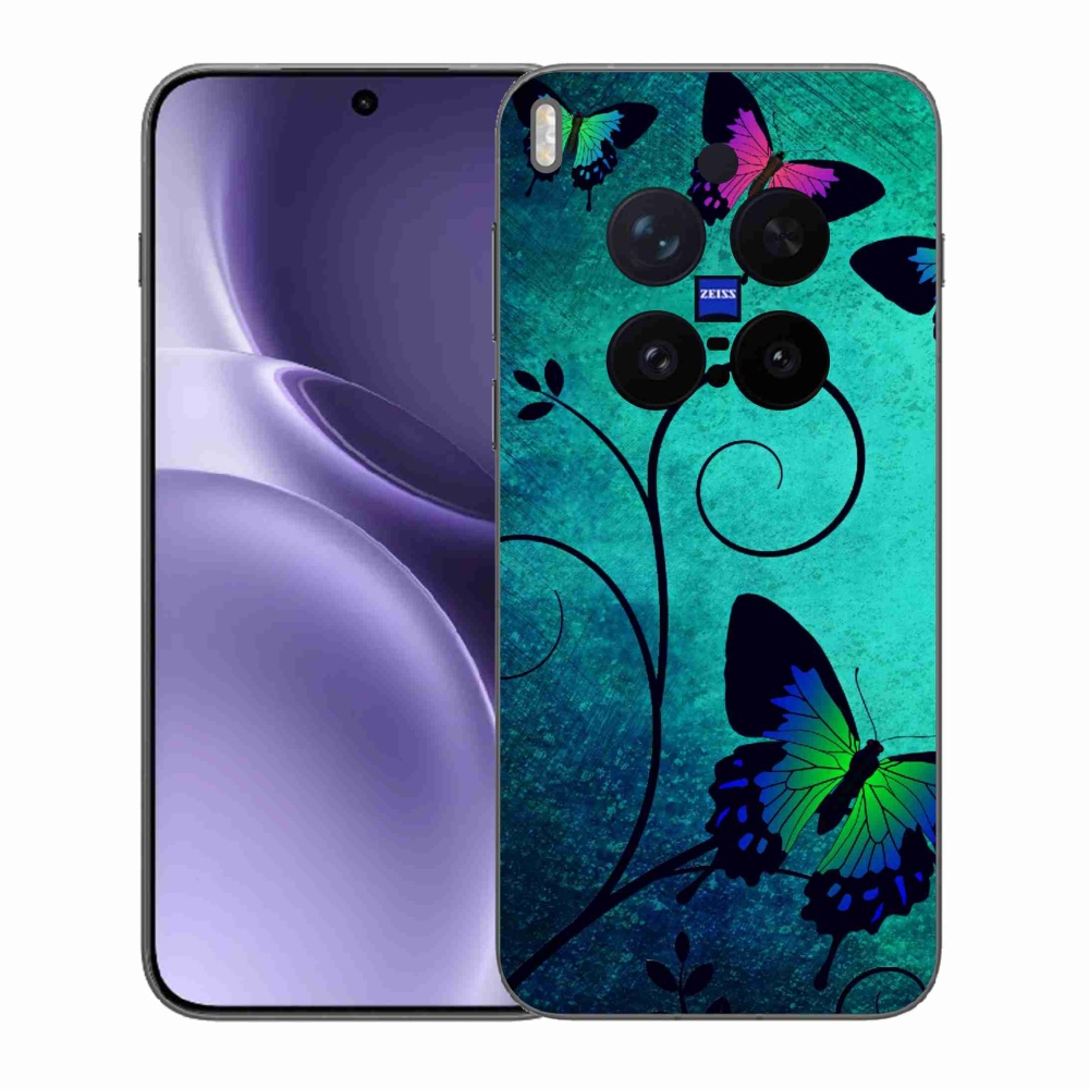 Gelový kryt mmCase na Vivo X300 Pro - barevní motýli