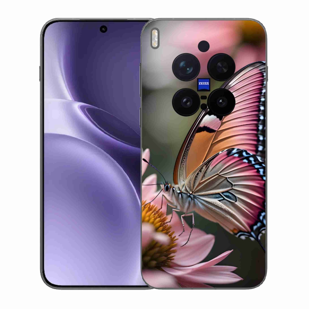 Gelový kryt mmCase na Vivo X300 Pro - barevný motýl