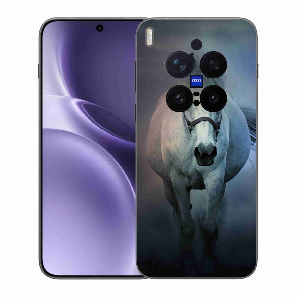 Gelový kryt mmCase na Vivo X300 Pro - běžící bílý kůň