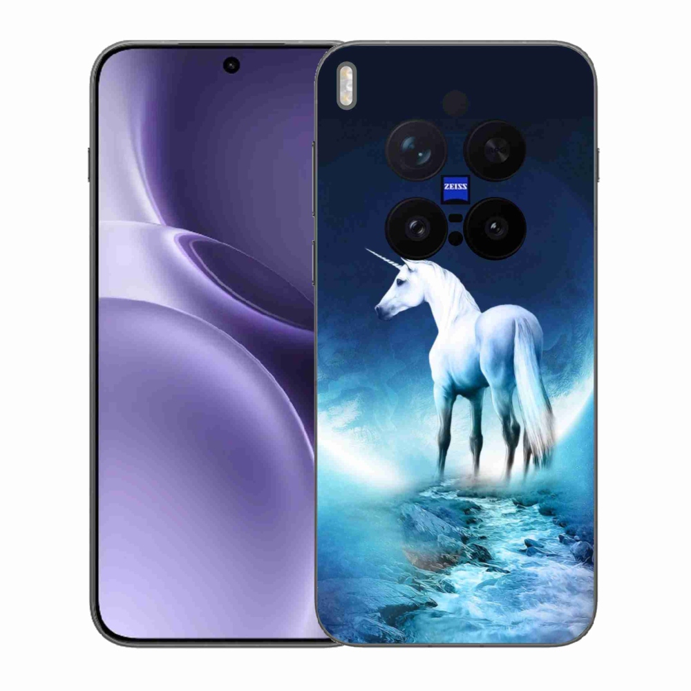 Gelový kryt mmCase na Vivo X300 Pro - bílý jednorožec
