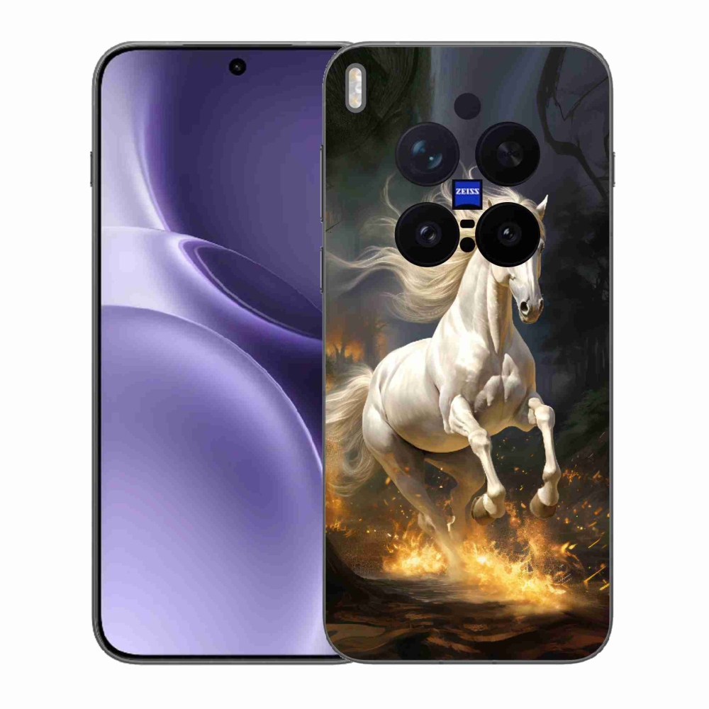 Gelový kryt mmCase na Vivo X300 Pro - bílý kůň 2