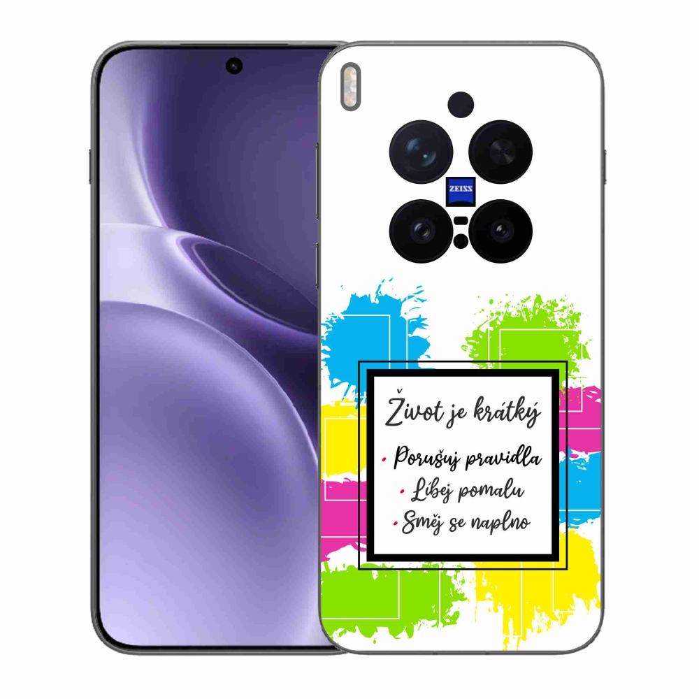 Gelový kryt mmCase na Vivo X300 Pro - citát 5 bílé pozadí