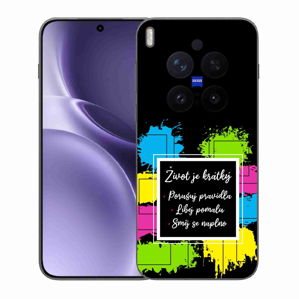 Gelový kryt mmCase na Vivo X300 Pro - citát 5 černé pozadí