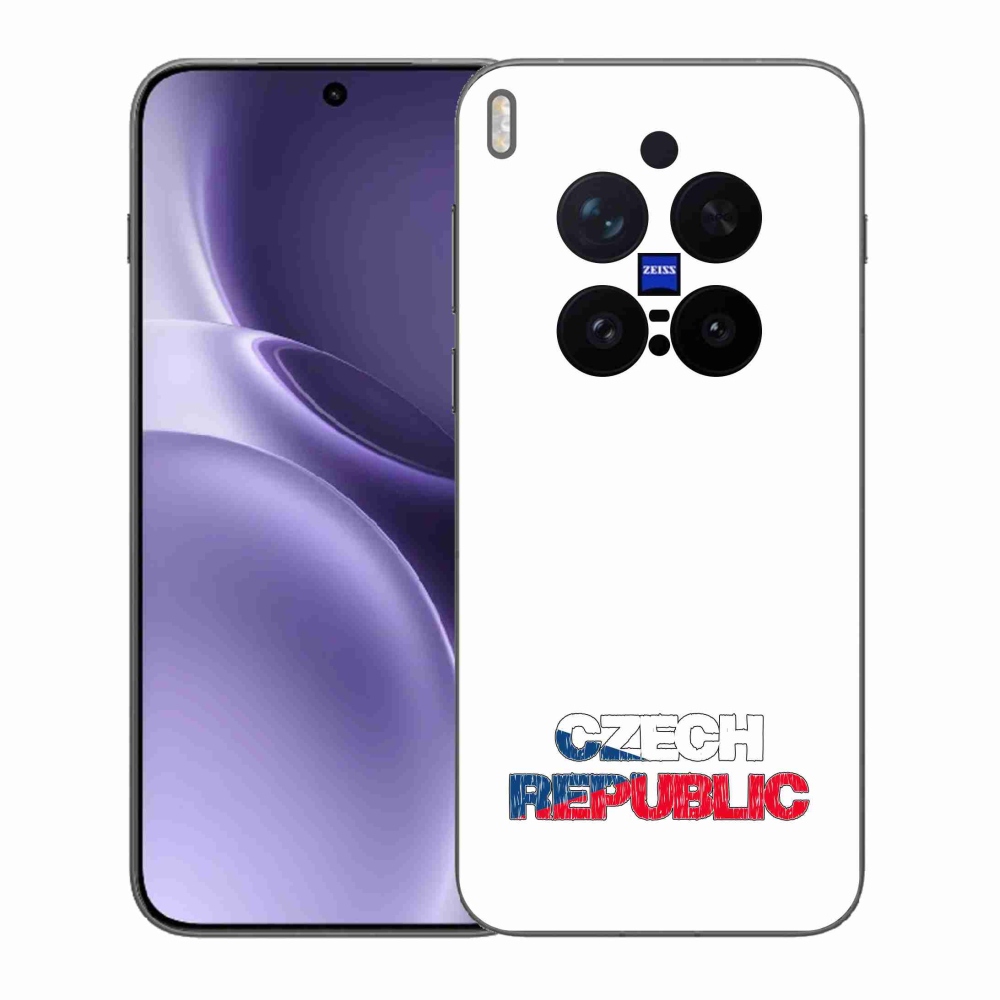 Gelový kryt mmCase na Vivo X300 Pro - Czech Republic bílé pozadí