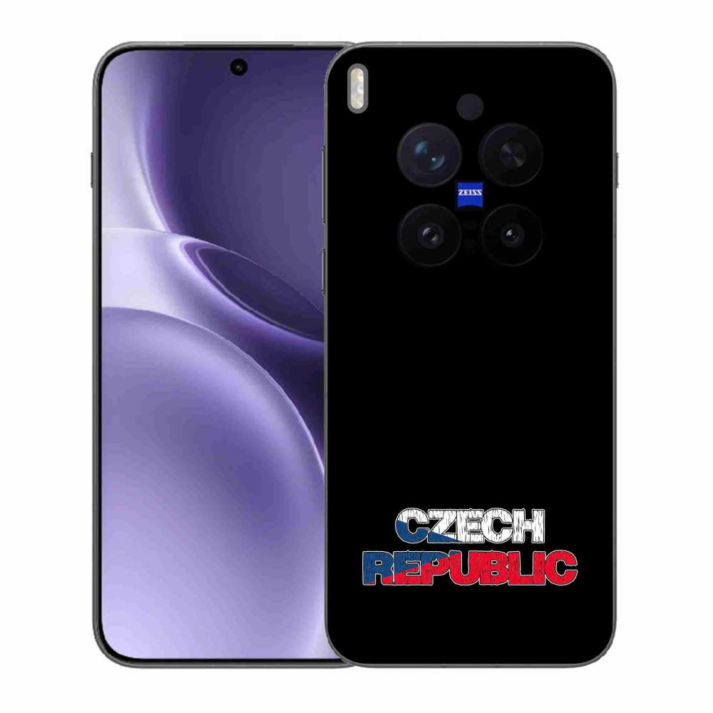 Gelový kryt mmCase na Vivo X300 Pro - Czech Republic černé pozadí
