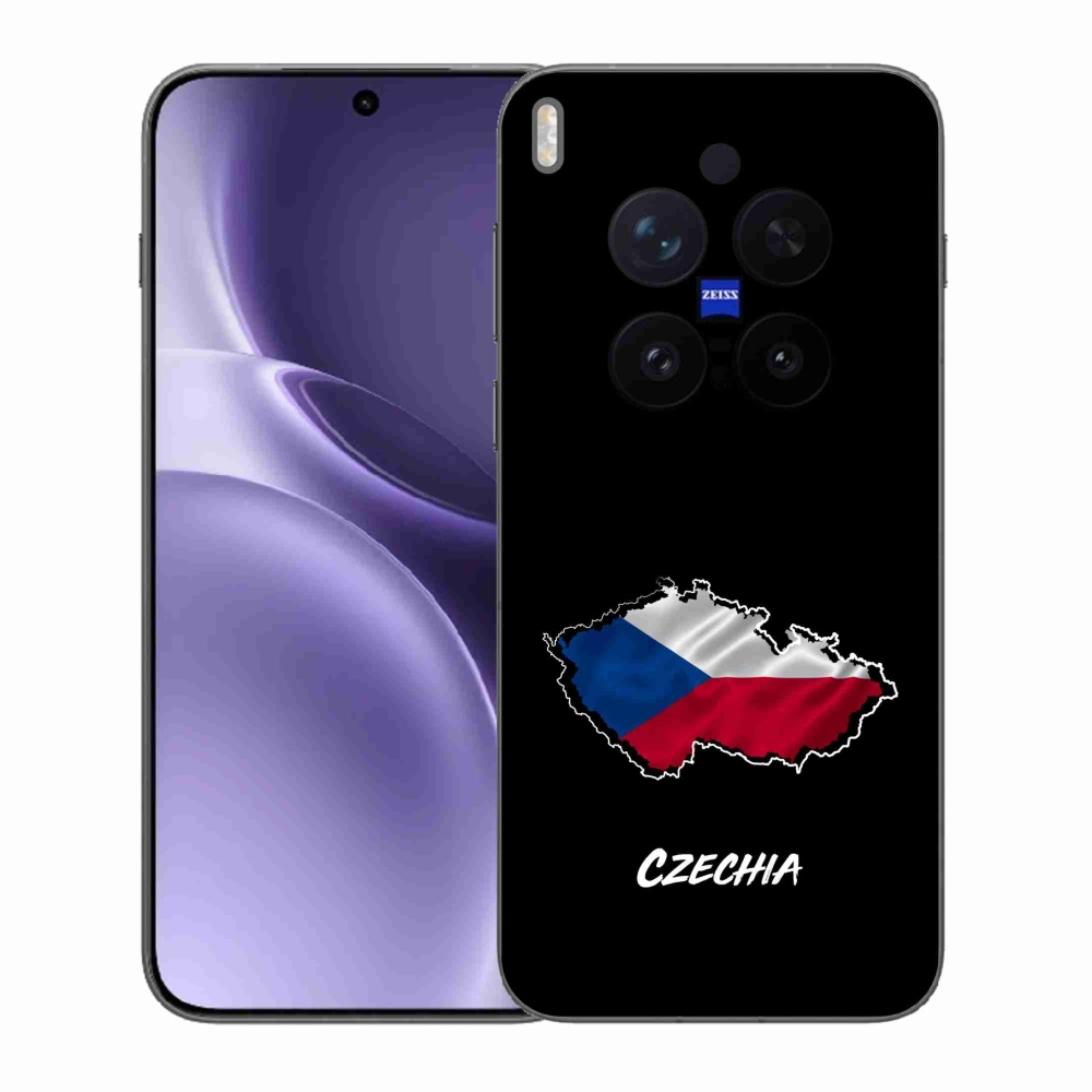 Gelový kryt mmCase na Vivo X300 Pro - Czechia černé pozadí