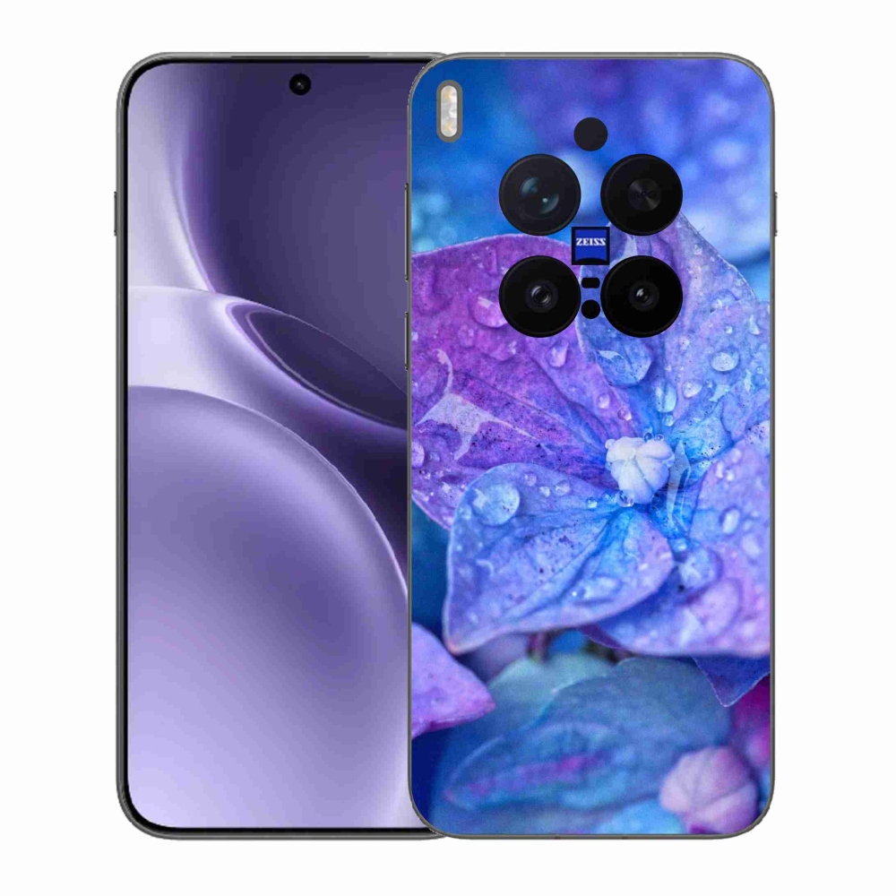 Gelový kryt mmCase na Vivo X300 Pro - fialový květ