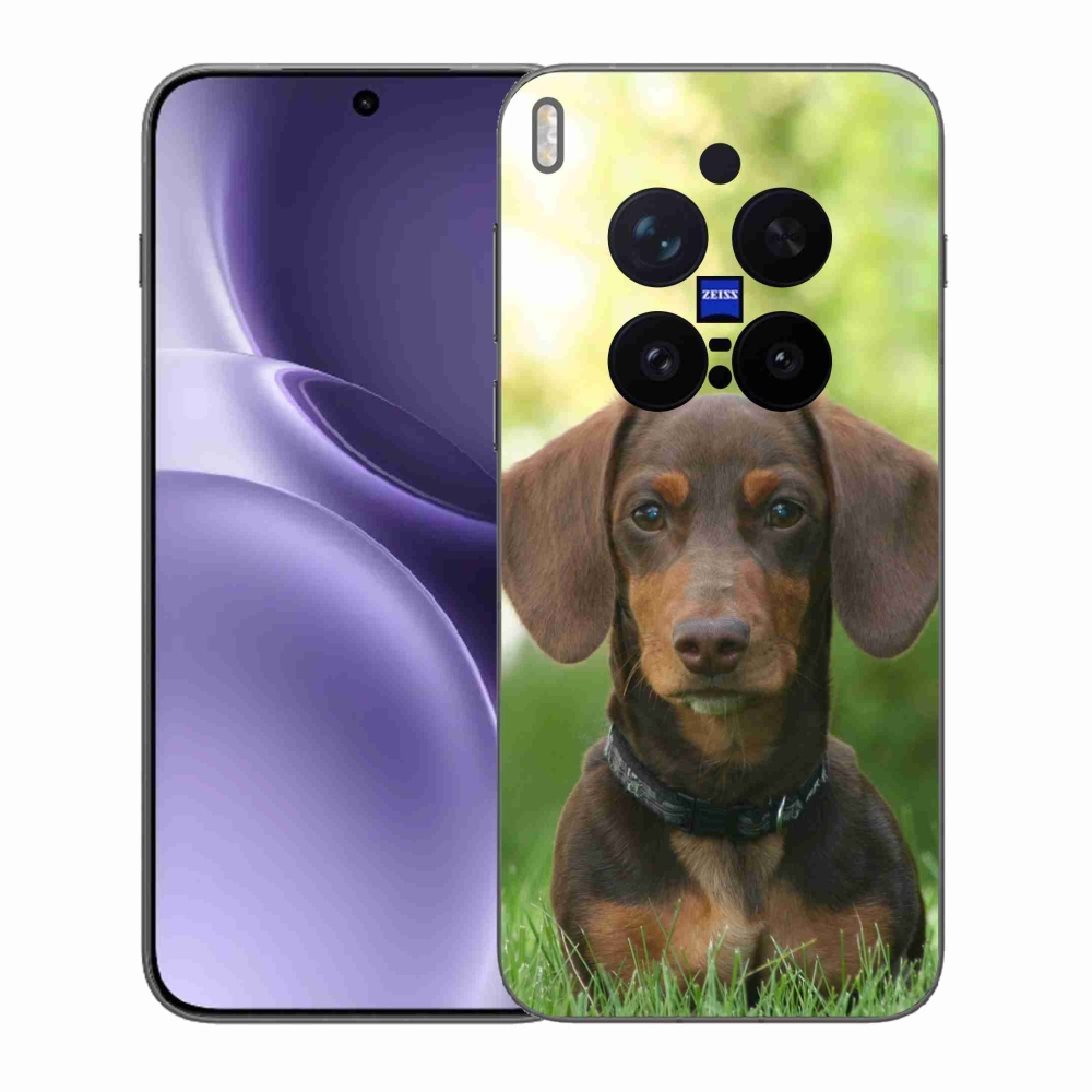 Gelový kryt mmCase na Vivo X300 Pro - hnědý jezevčík