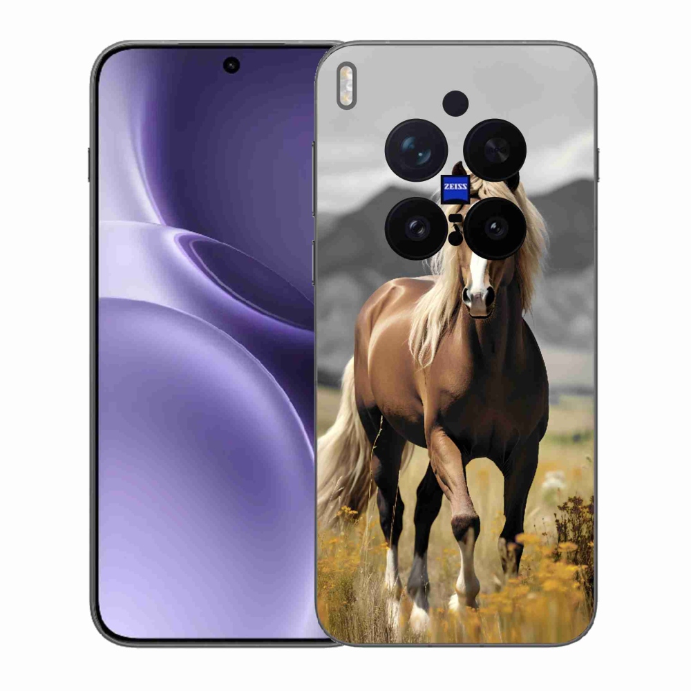 Gelový kryt mmCase na Vivo X300 Pro - hnědý kůň 1