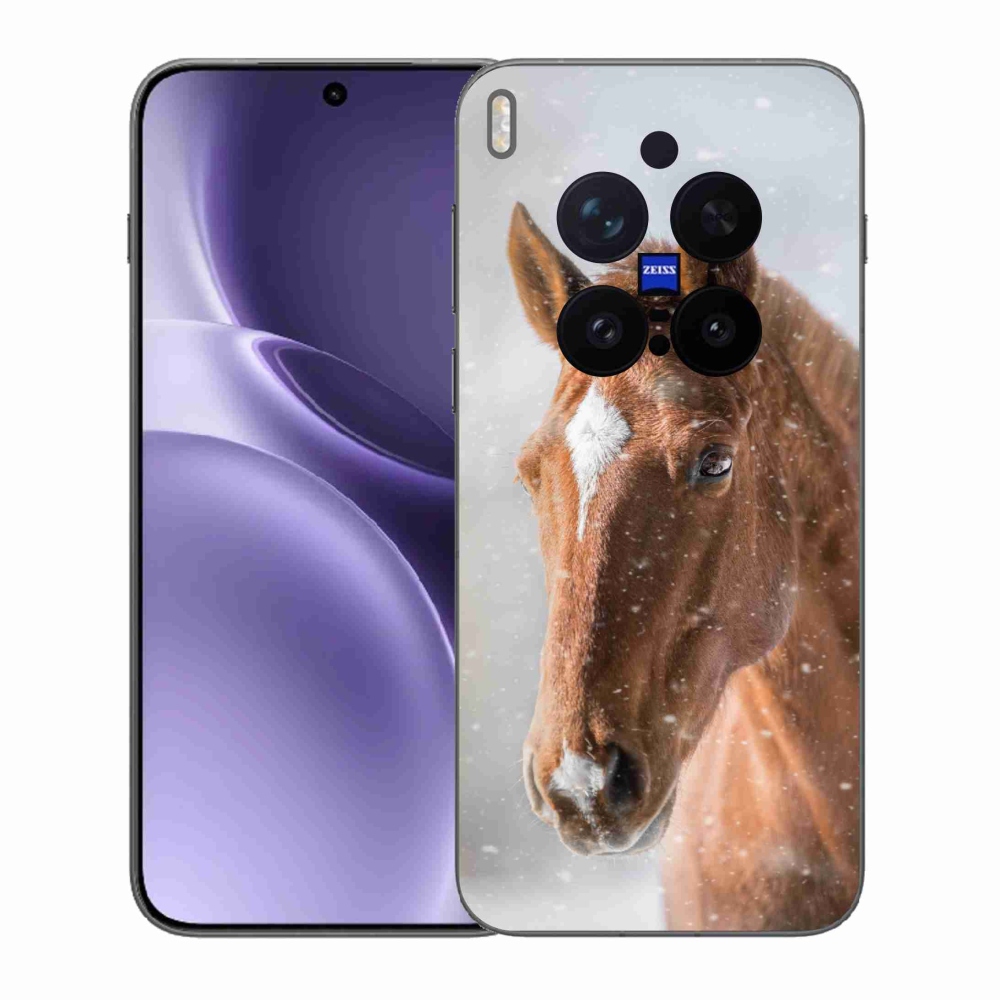 Gelový kryt mmCase na Vivo X300 Pro - hnědý kůň 2