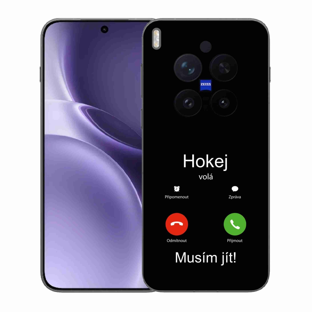 Gelový kryt mmCase na Vivo X300 Pro - hokej volá černé pozadí