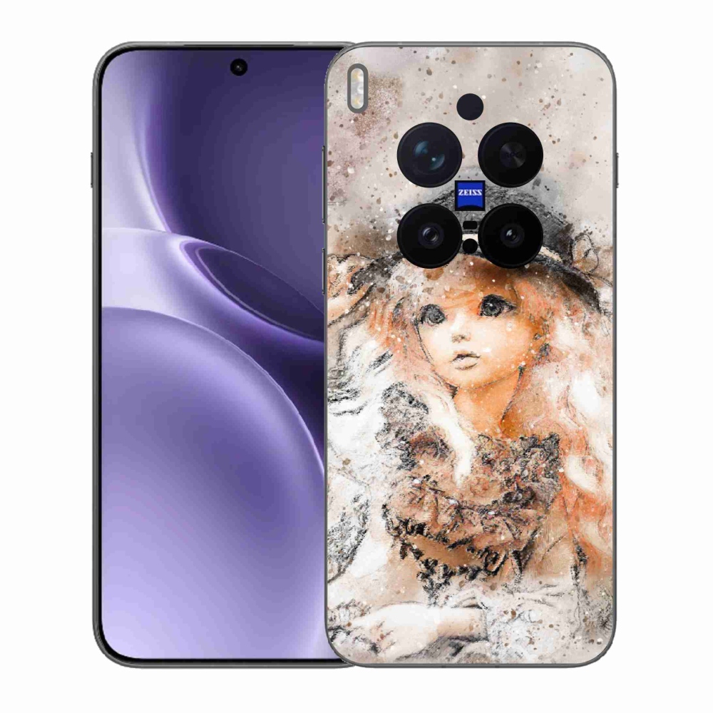 Gelový kryt mmCase na Vivo X300 Pro - holčička s kloboukem