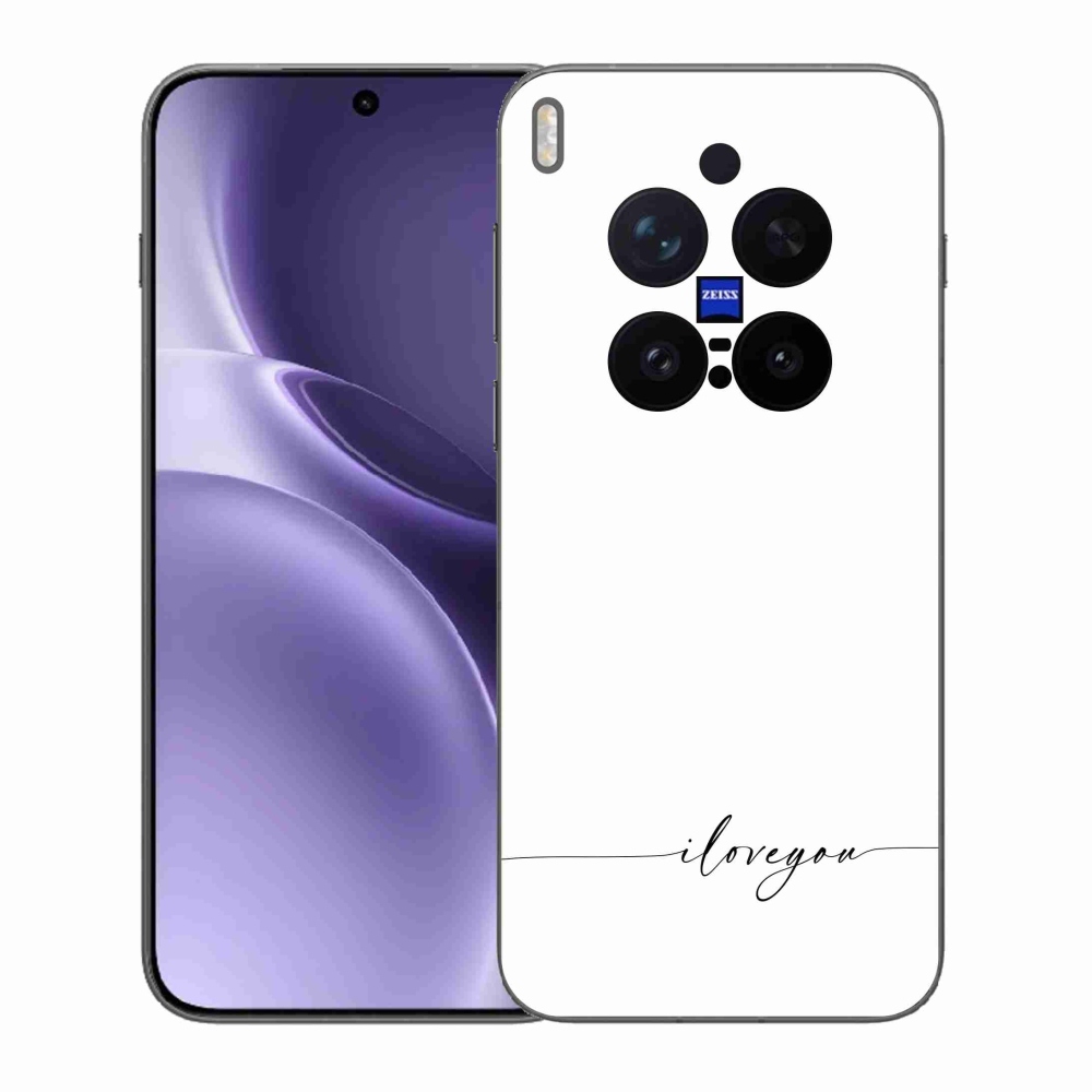 Gelový kryt mmCase na Vivo X300 Pro - I love you bílé pozadí