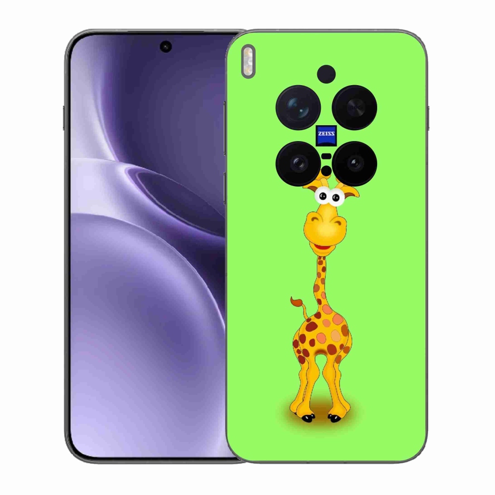 Gelový kryt mmCase na Vivo X300 Pro - kreslená žirafa