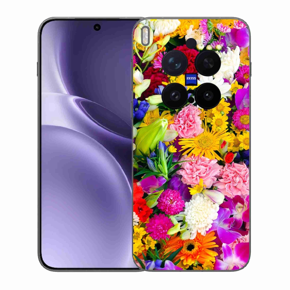 Gelový kryt mmCase na Vivo X300 Pro - květiny 12