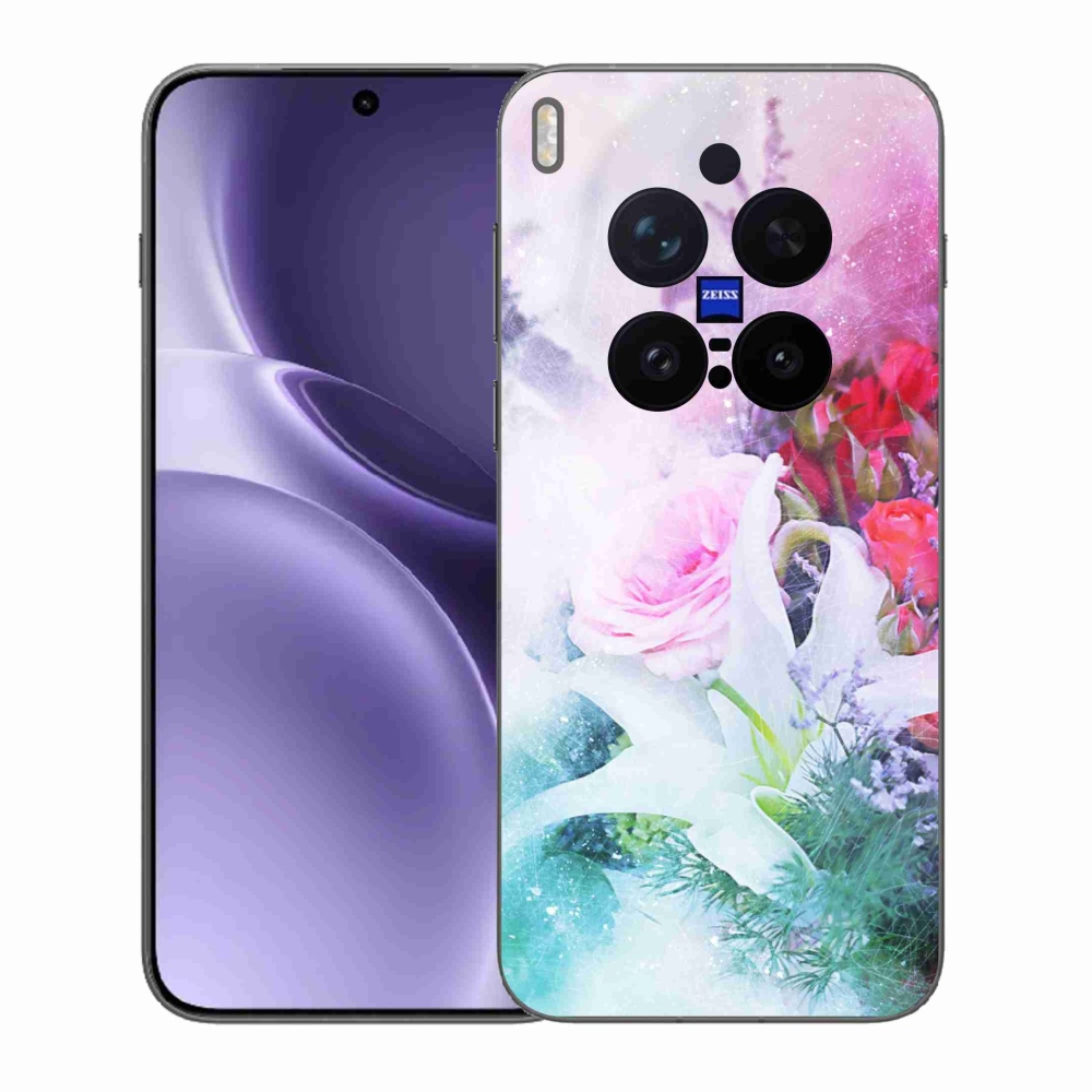 Gelový kryt mmCase na Vivo X300 Pro - květiny 4