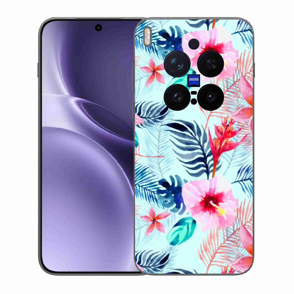 Gelový kryt mmCase na Vivo X300 Pro - květiny