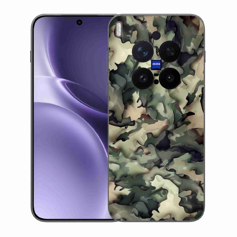 Gelový kryt mmCase na Vivo X300 Pro - maskáčový vzor 9