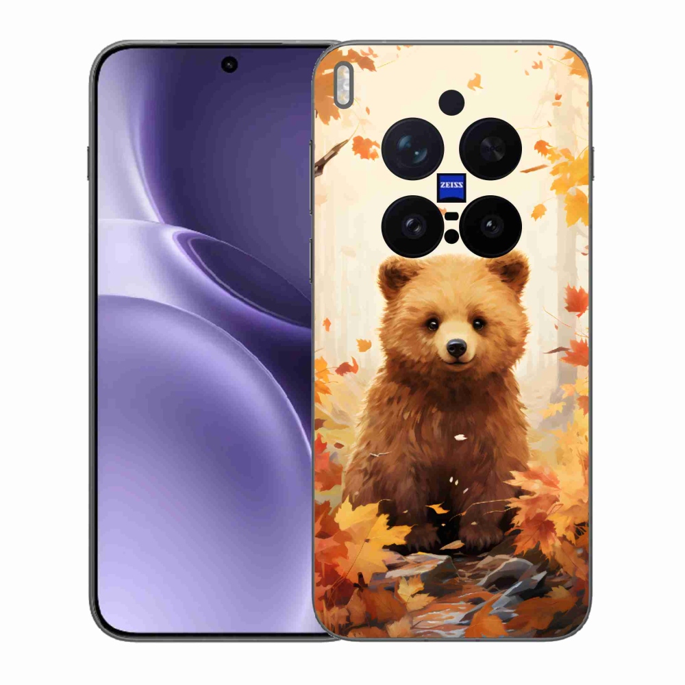 Gelový kryt mmCase na Vivo X300 Pro - medvěd v lese