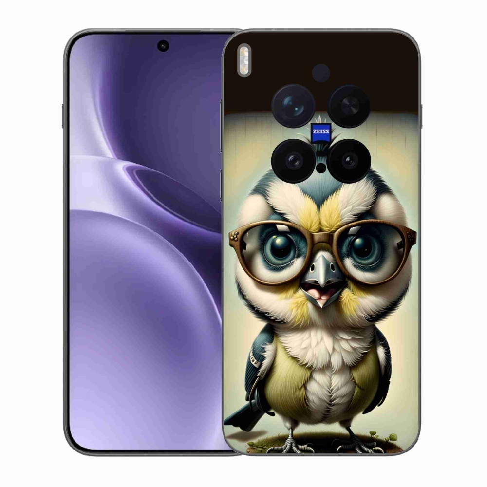 Gelový kryt mmCase na Vivo X300 Pro - mládě s brýlemi