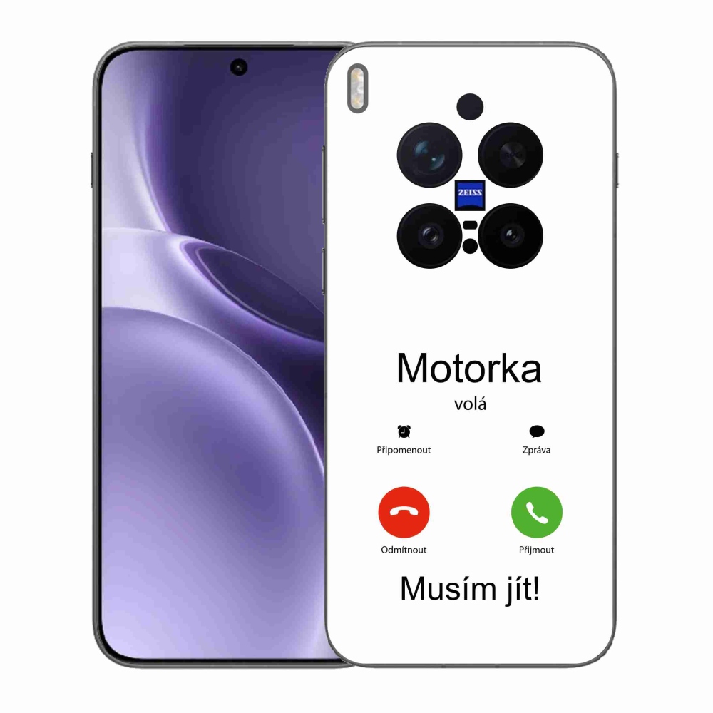 Gelový kryt mmCase na Vivo X300 Pro - motorka volá bílé pozadí
