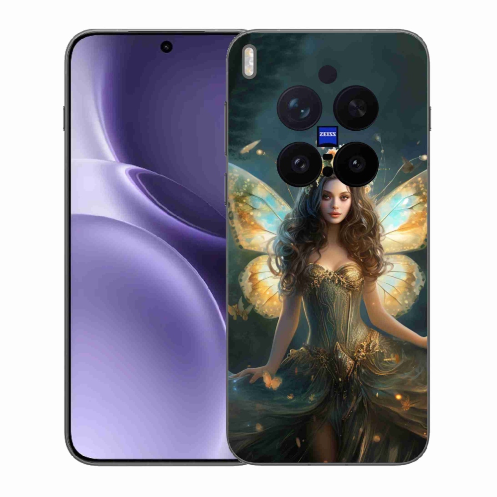 Gelový kryt mmCase na Vivo X300 Pro - motýlí žena