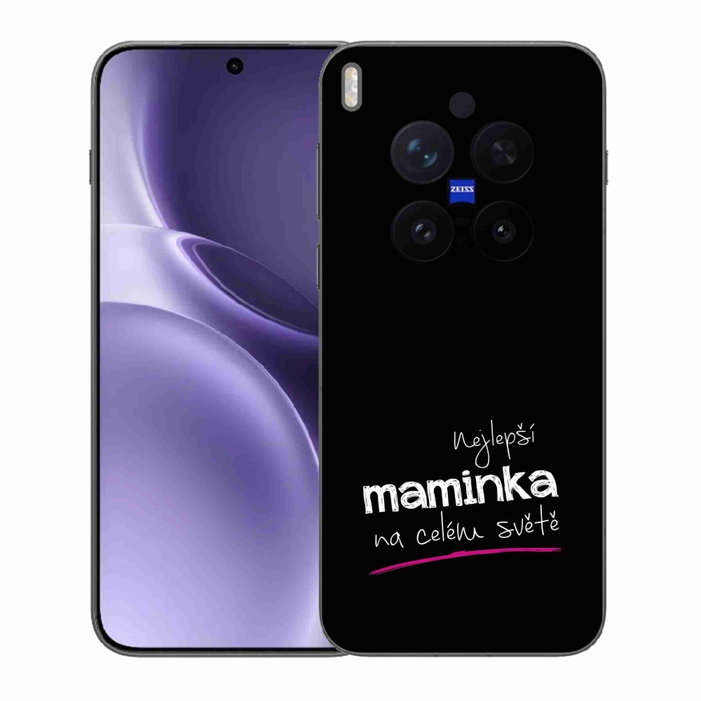 Gelový kryt mmCase na Vivo X300 Pro - nejlepší maminka 4 černé pozadí