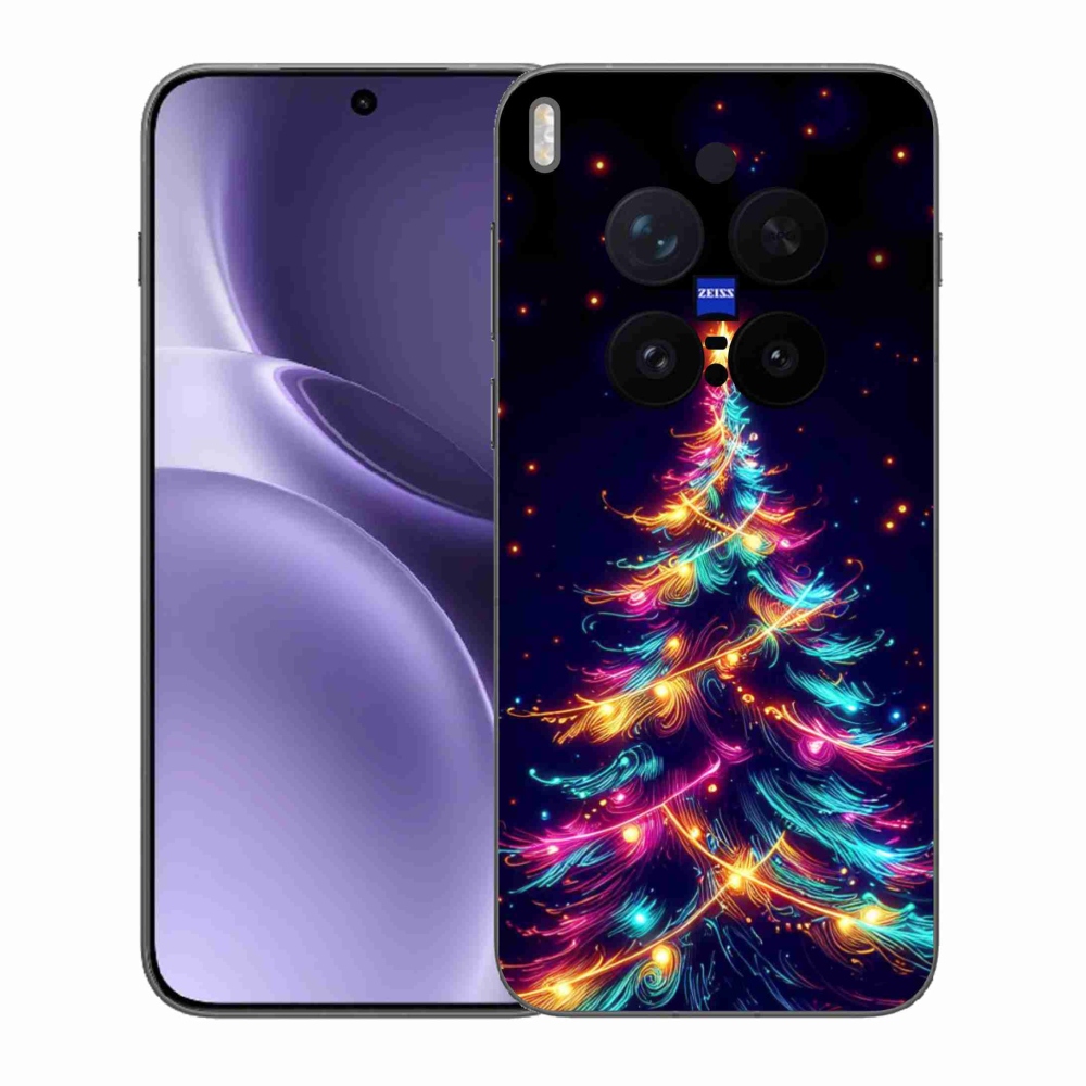 Gelový kryt mmCase na Vivo X300 Pro - neonový vánoční stromek