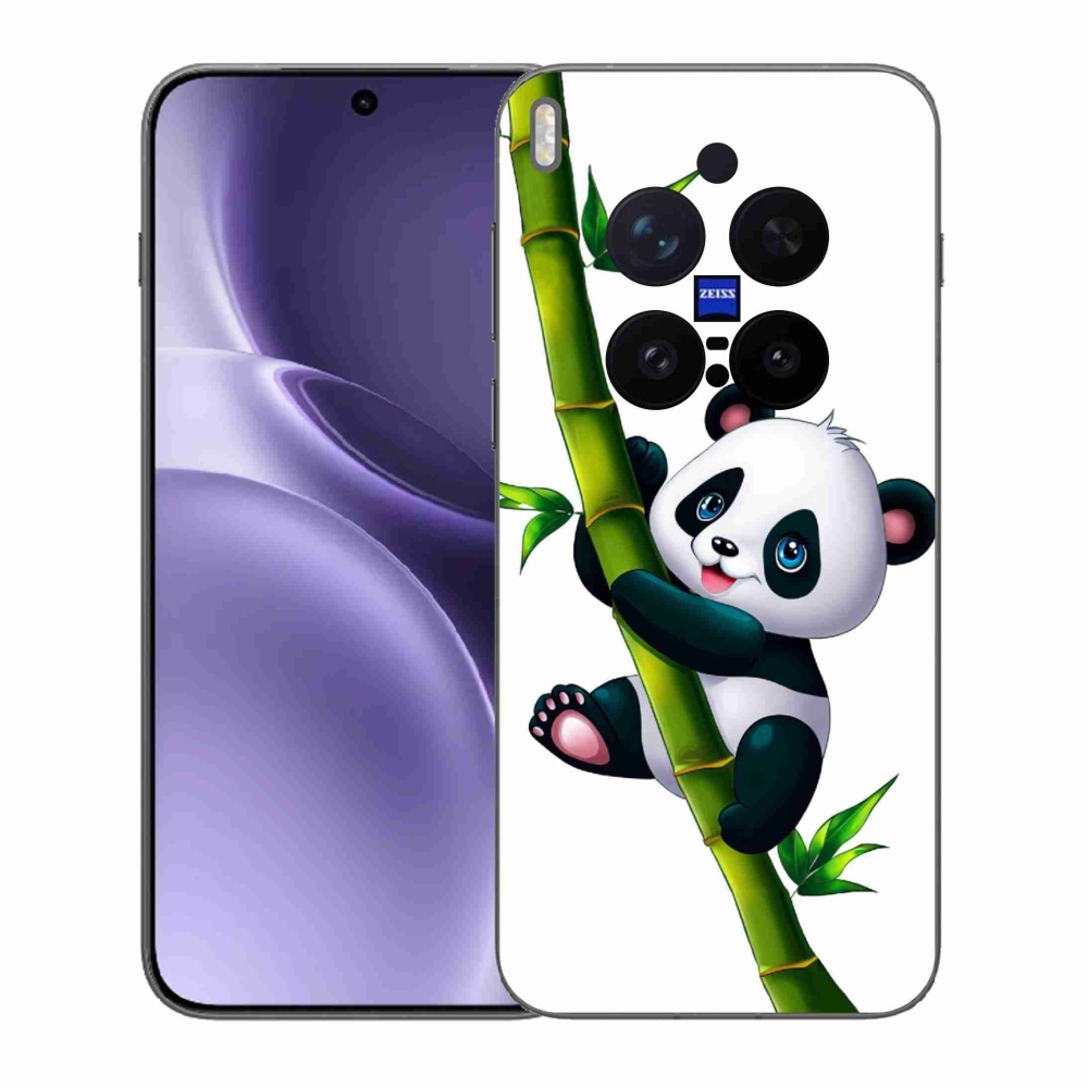 Gelový kryt mmCase na Vivo X300 Pro - panda na bambusu