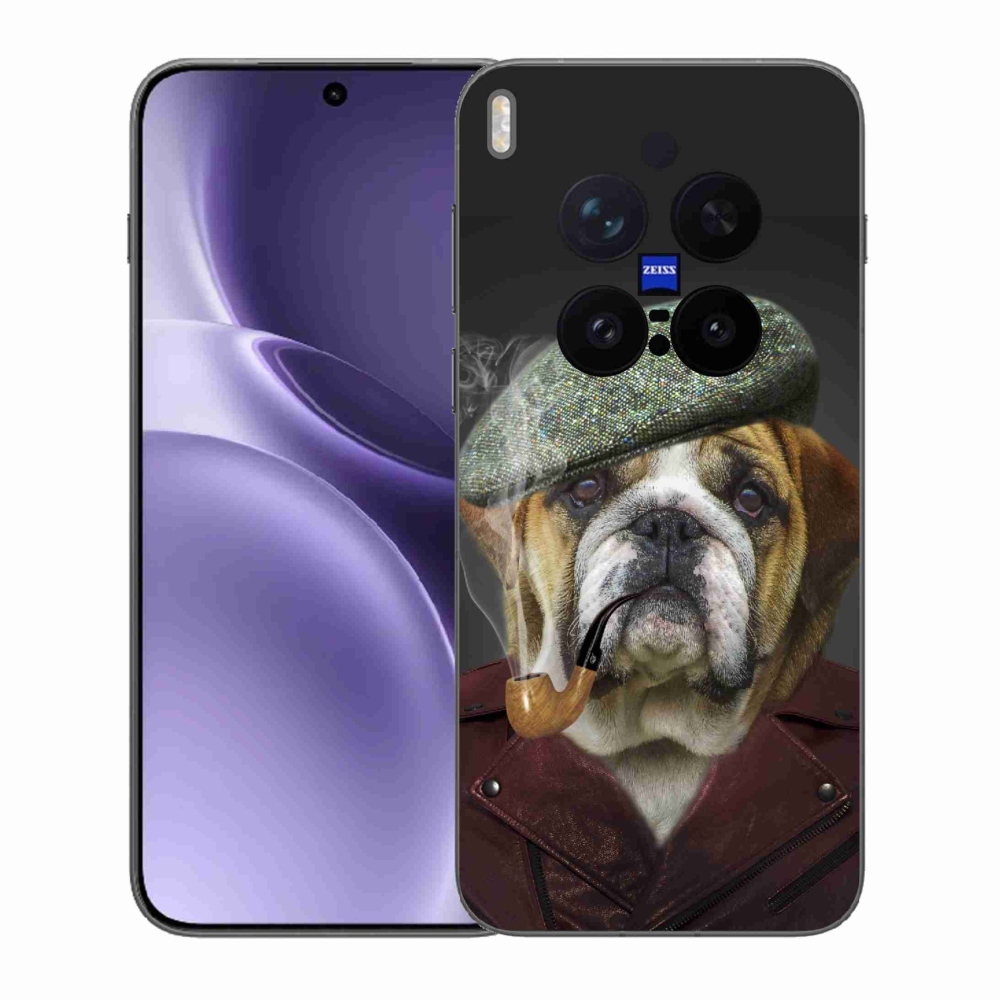 Gelový kryt mmCase na Vivo X300 Pro - pes s fajfkou