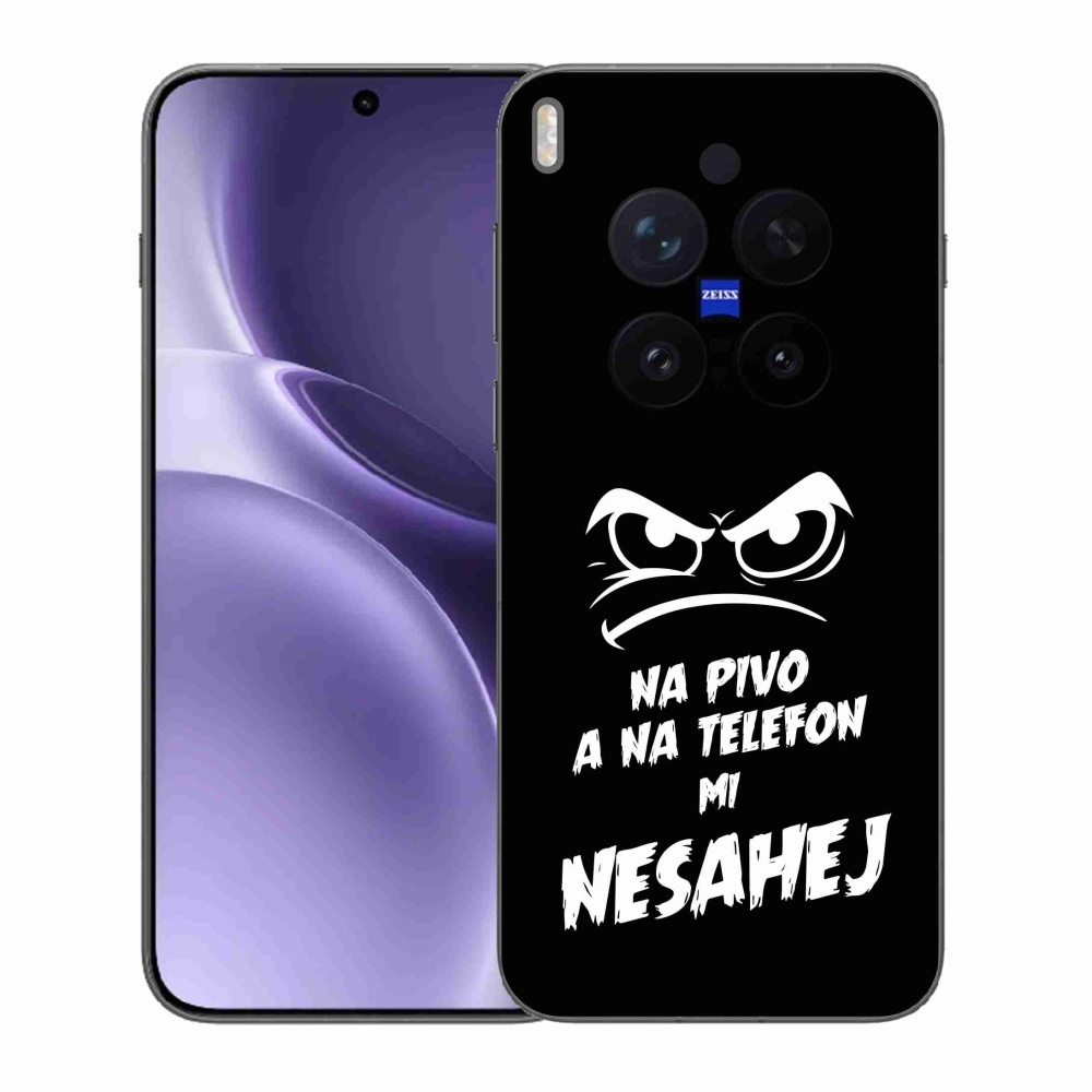 Gelový kryt mmCase na Vivo X300 Pro - pivní motiv 2 černé pozadí