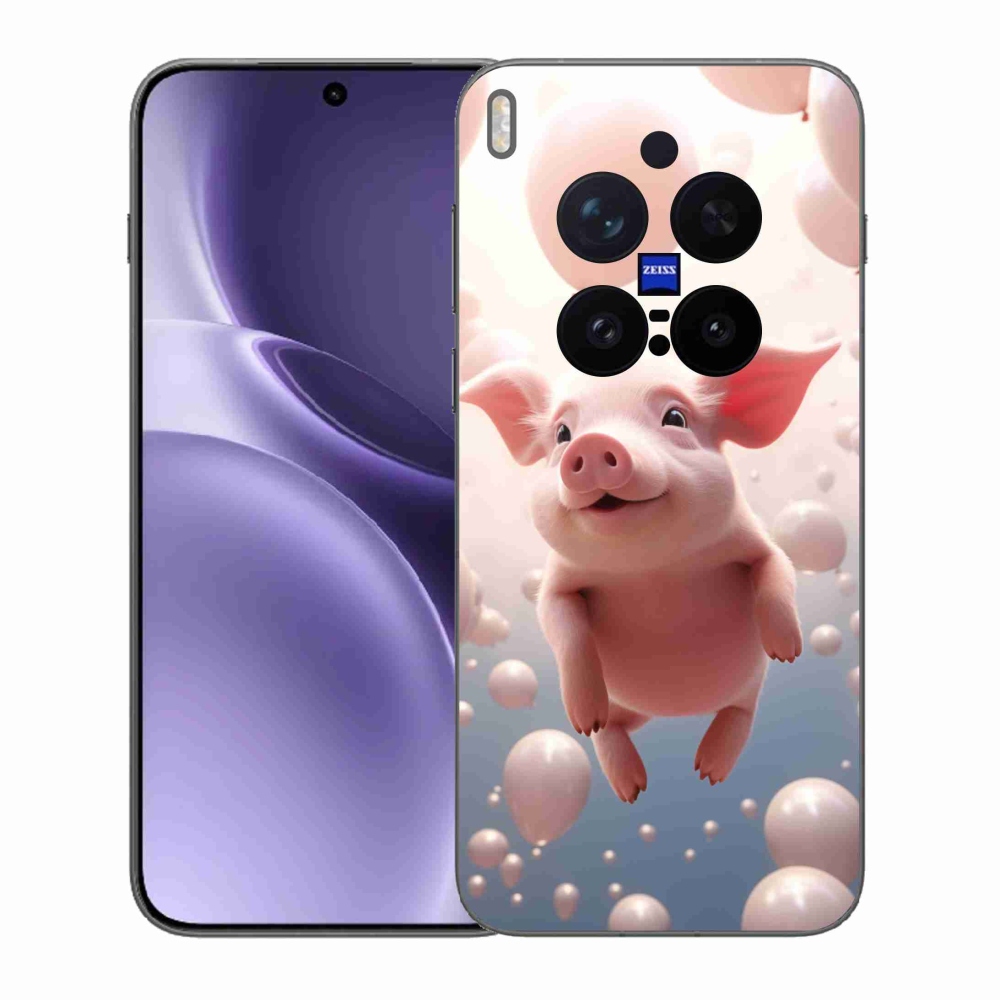 Gelový kryt mmCase na Vivo X300 Pro - prasátko s balónky
