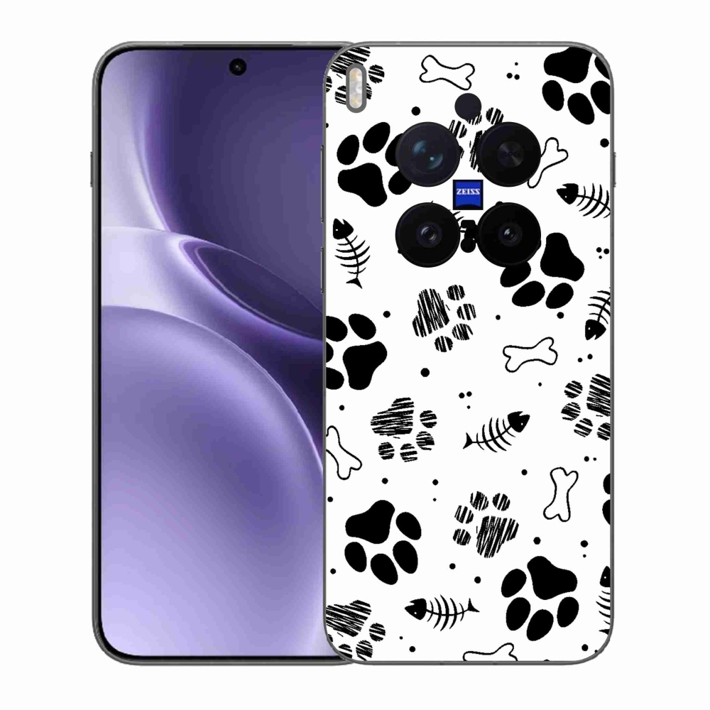 Gelový kryt mmCase na Vivo X300 Pro - psí tlapky 1