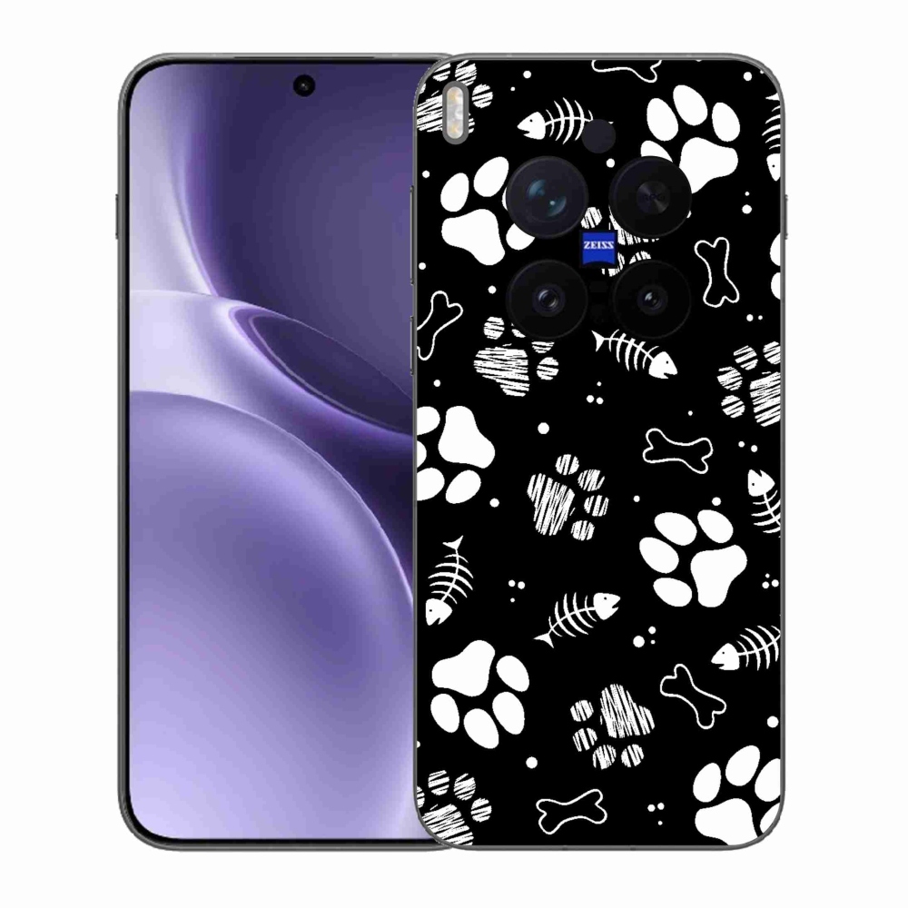 Gelový kryt mmCase na Vivo X300 Pro - psí tlapky
