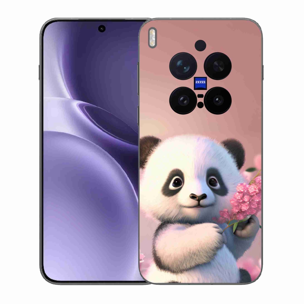 Gelový kryt mmCase na Vivo X300 Pro - roztomilá panda