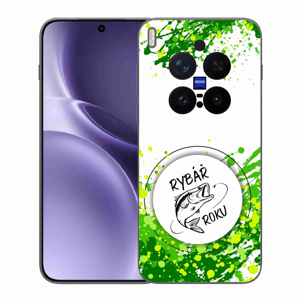 Gelový kryt mmCase na Vivo X300 Pro - rybář roku bílé pozadí