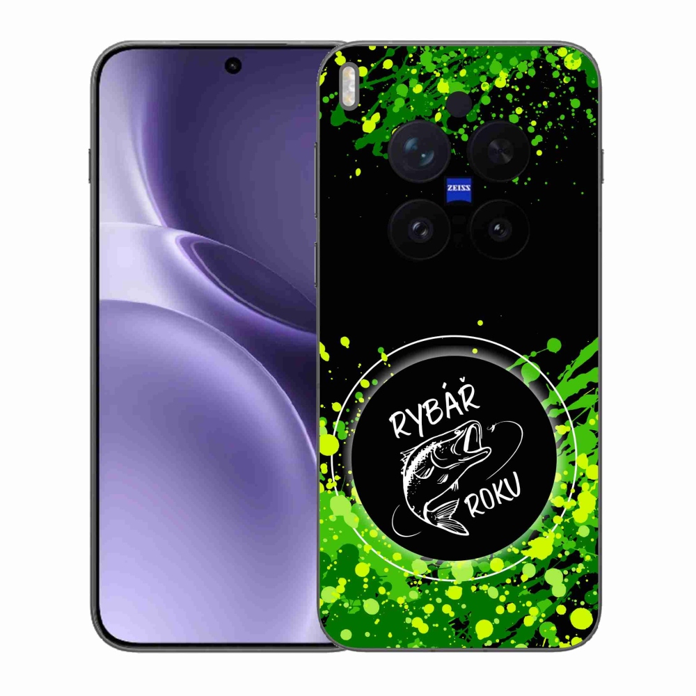 Gelový kryt mmCase na Vivo X300 Pro - rybář roku černé pozadí