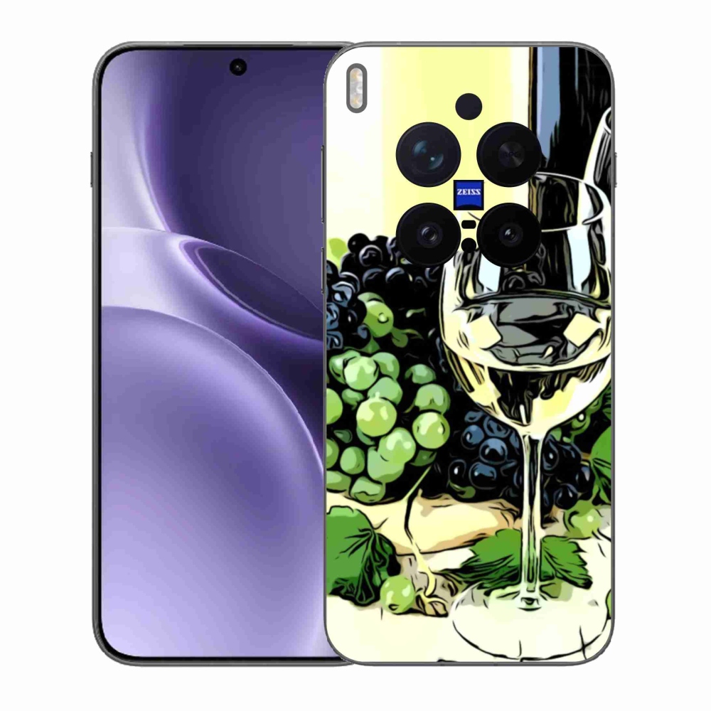Gelový kryt mmCase na Vivo X300 Pro - sklenka vína