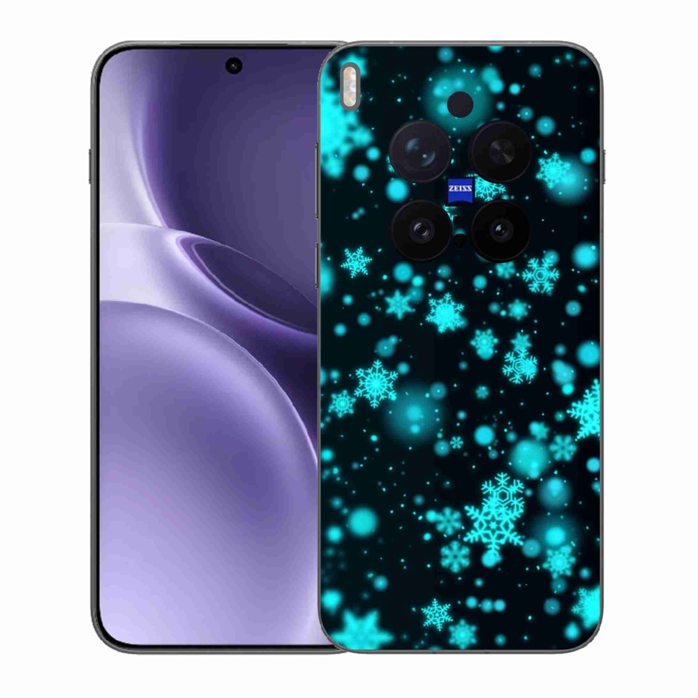 Gelový kryt mmCase na Vivo X300 Pro - sněhové vločky 1